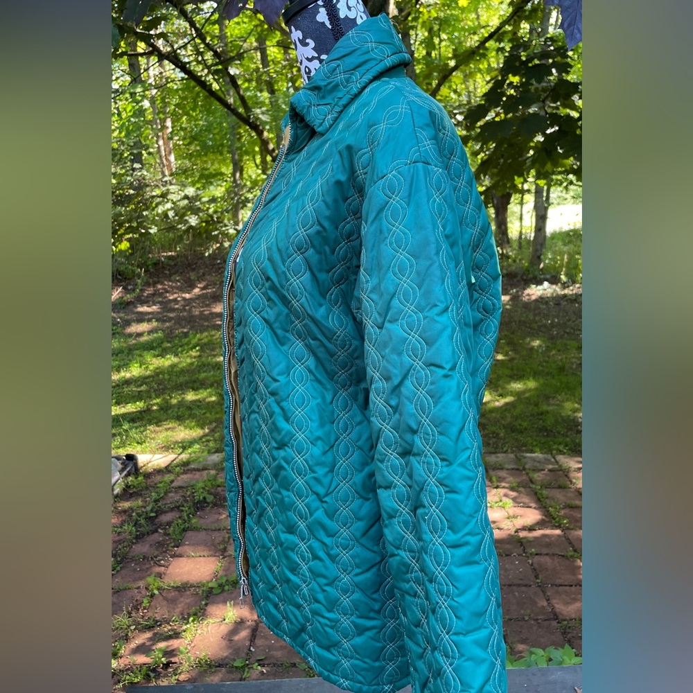 Vintage Green Patterned Jacket - image 3